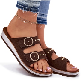 Mukavat naisten inblu cp000054 brown flip -Flops ruskea 7
