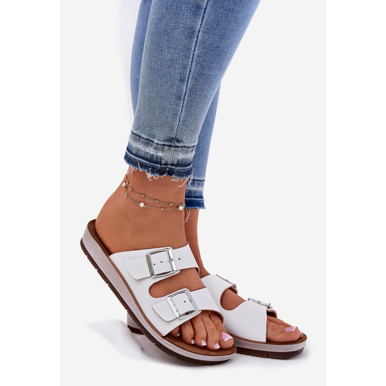 Naisten flip flops inblu -solki CP000042 valkoinen 1