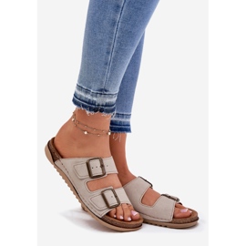 Naisten ennaltaehkäisevä flip flops inblu AA000068 beige 1