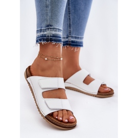 Naisten nahkatossut inblu AA0005Gu White valkoinen 2