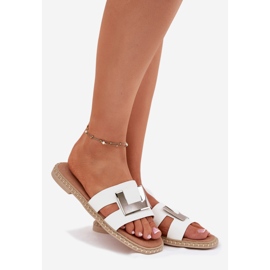 Naisten litteät flopsit koristeellisella yksityiskohdilla Artiker 56c1334 valkoinen 1