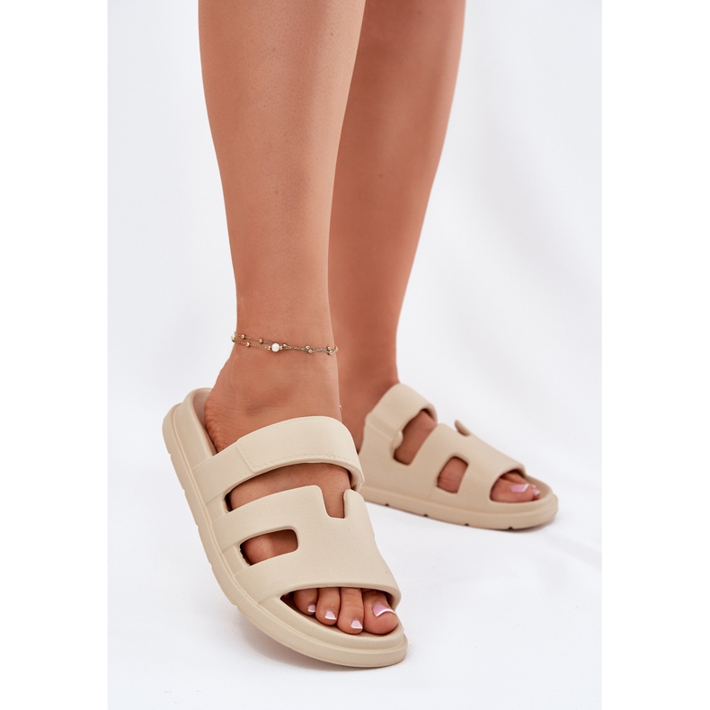 EVento Naisten vaahto flip flops beige 2
