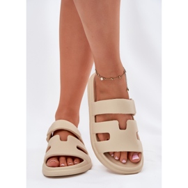 EVento Naisten vaahto flip flops beige 3