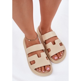 EVento Naisten vaahto flip flops beige 5
