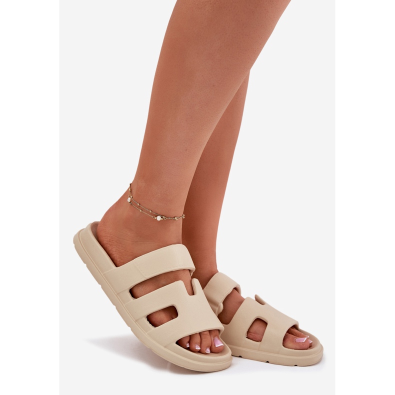 EVento Naisten vaahto flip flops beige 1