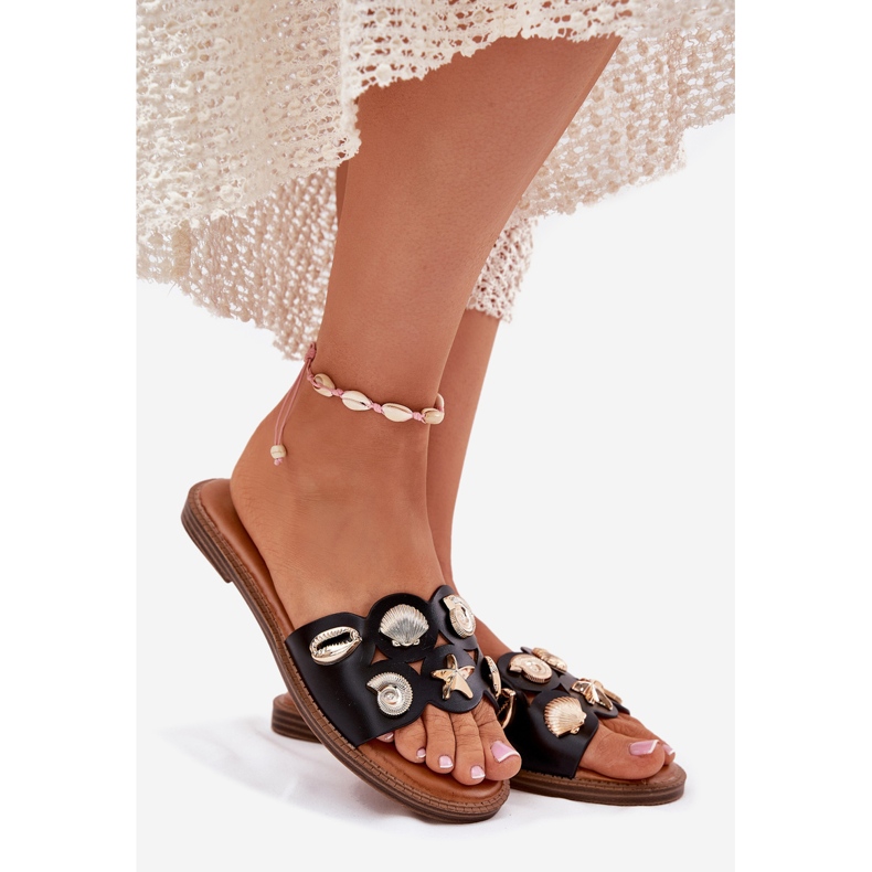 Litteät naisten läpimurtot, joissa on kultaiset nastat mustat nastat 1