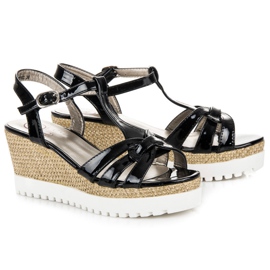 Kylie Lakatut kiila sandaalit musta 1