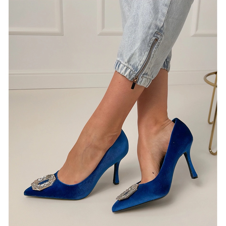 Merivoimien siniset pumput nastalla zirkonilla sininen 1