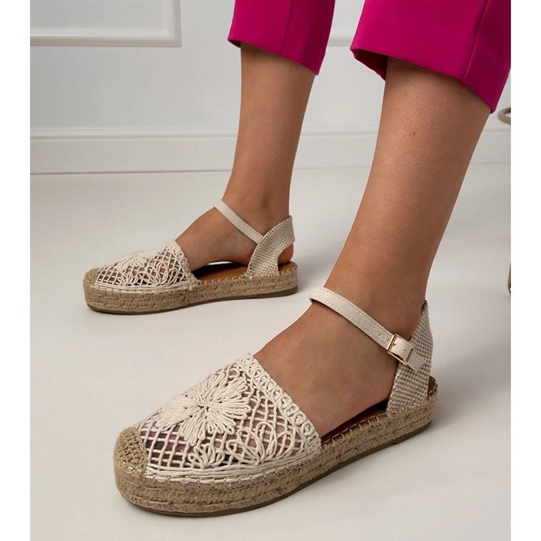 Beige sandaalit Openwork Espadrilles 1