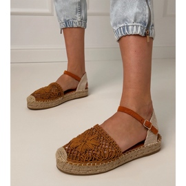 Brown Espadrilles Openwork -sandaalit ruskea 3