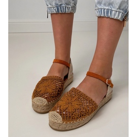 Brown Espadrilles Openwork -sandaalit ruskea 4