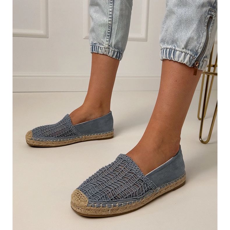 Sininen Openwork Espadrilles alustalla 1