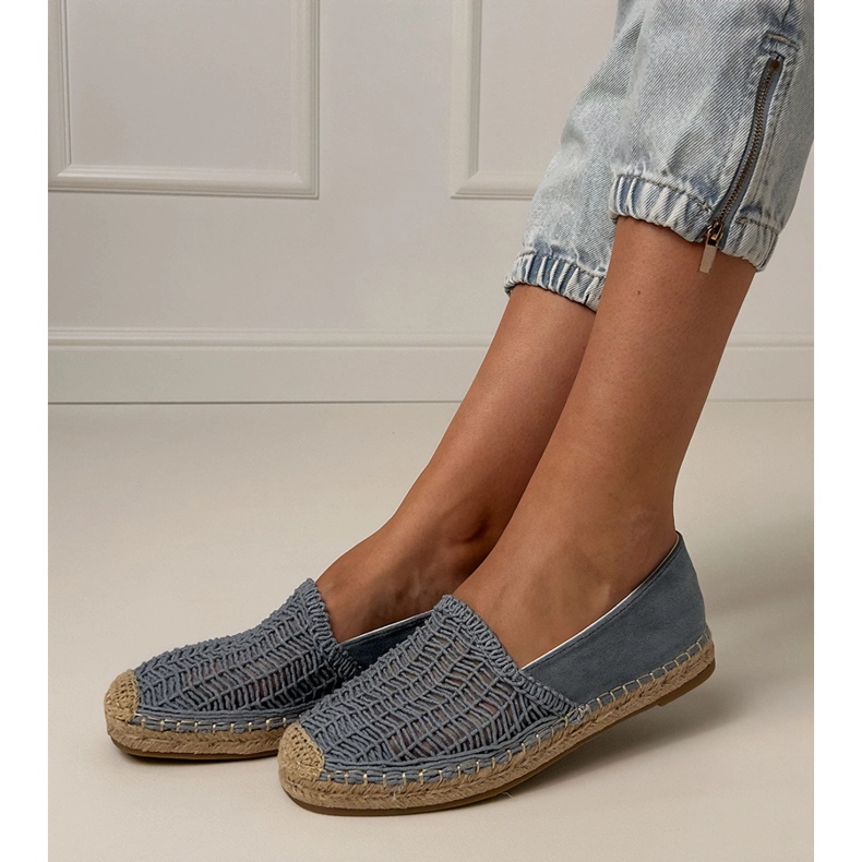 Sininen Openwork Espadrilles alustalla 2