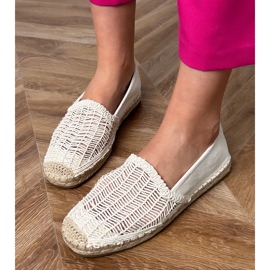 Beige Openwork Espadrilles alustalla 3