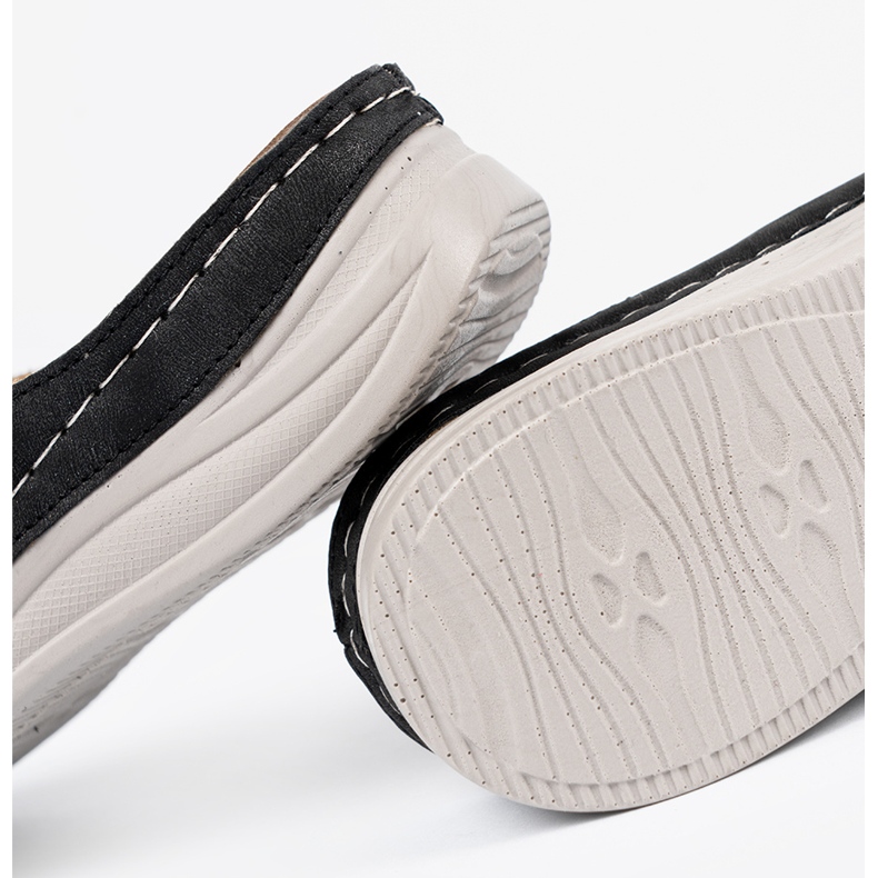 Seastar Mustat naisten tossut koristeellinen kukka 1