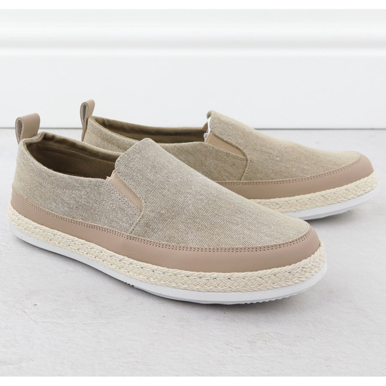 Miesten kengät Espadrilles liukastui Khaki Nowacki 0017-T beige 1