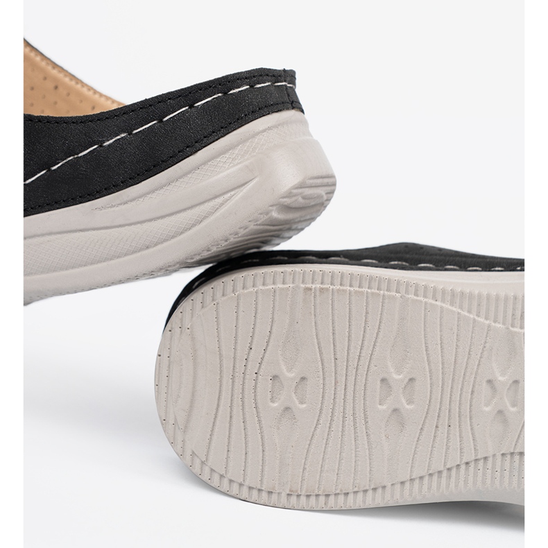 Seastar Musta mukava leikkaus -out -flip flops 1