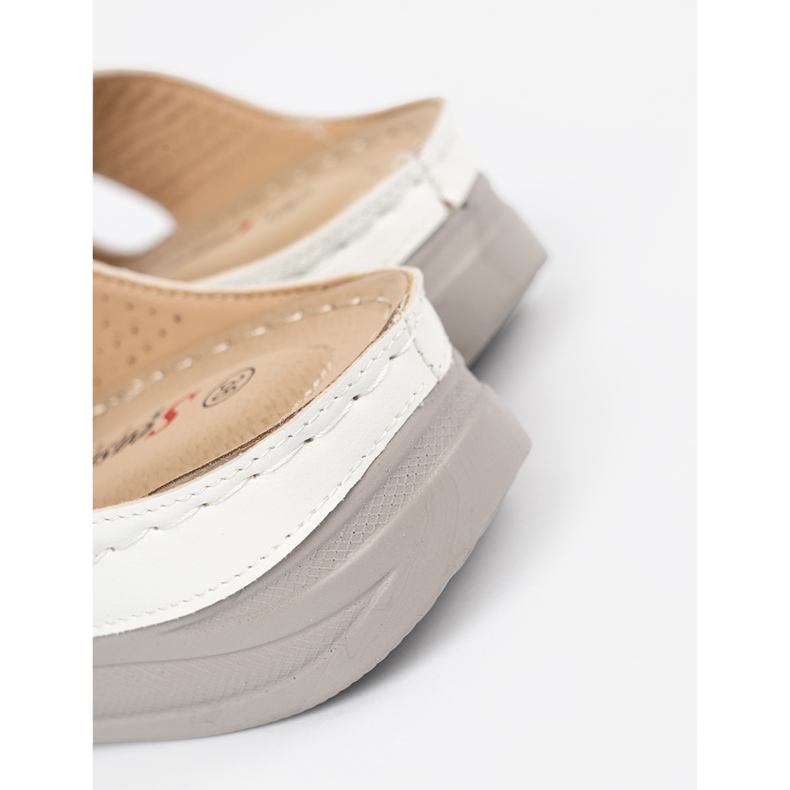 Seastar Kevyt valkoinen läppä flops matalalla kiilalla 1