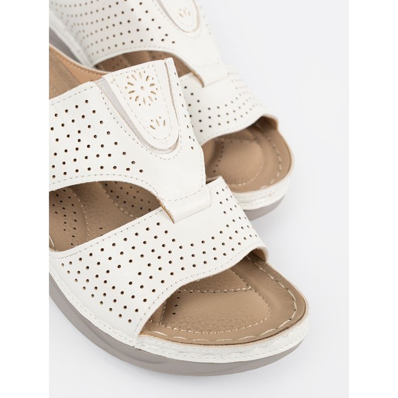 Seastar Valkoinen mukava leikkaus -out -flip flops 2