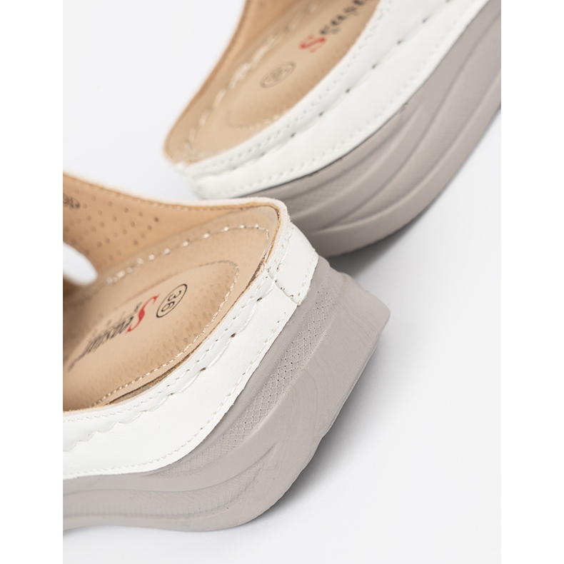 Seastar Valkoinen mukava leikkaus -out -flip flops 1