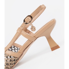 Goodin Matalalla avoimilla avoimilla pumpuilla beige 1