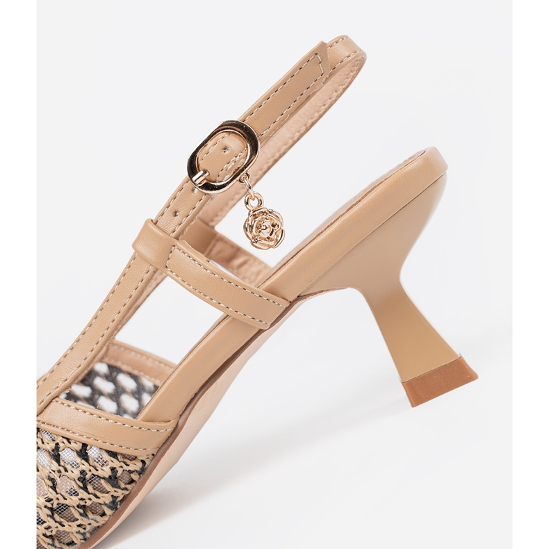 Goodin Matalalla avoimilla avoimilla pumpuilla beige 1