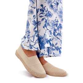 Naisten espadrilles Vinceza 13624 Beige -punoksen kanssa 1