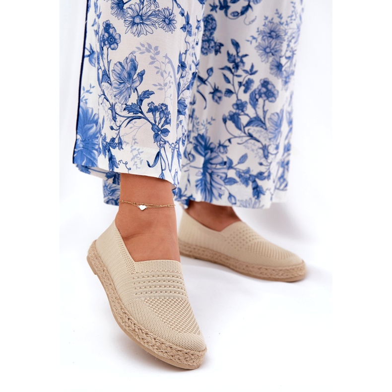 Naisten espadrilles Vinceza 13624 Beige -punoksen kanssa 2
