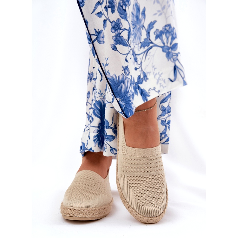 Naisten espadrilles Vinceza 13624 Beige -punoksen kanssa 3