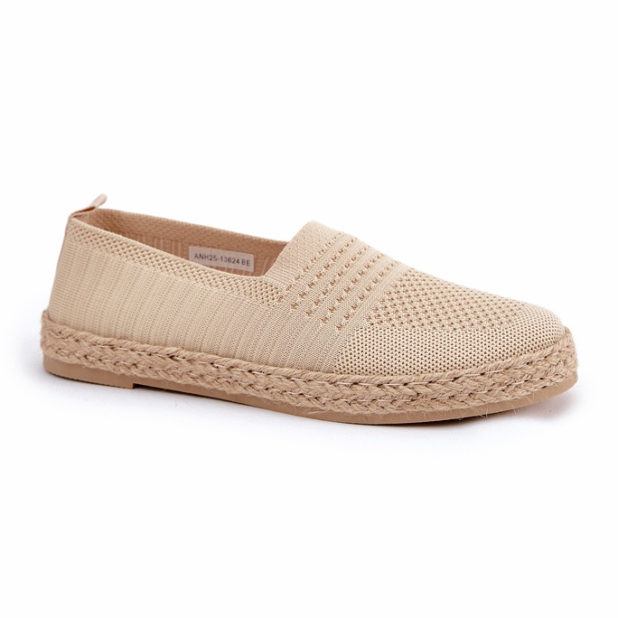 Naisten espadrilles Vinceza 13624 Beige -punoksen kanssa 4