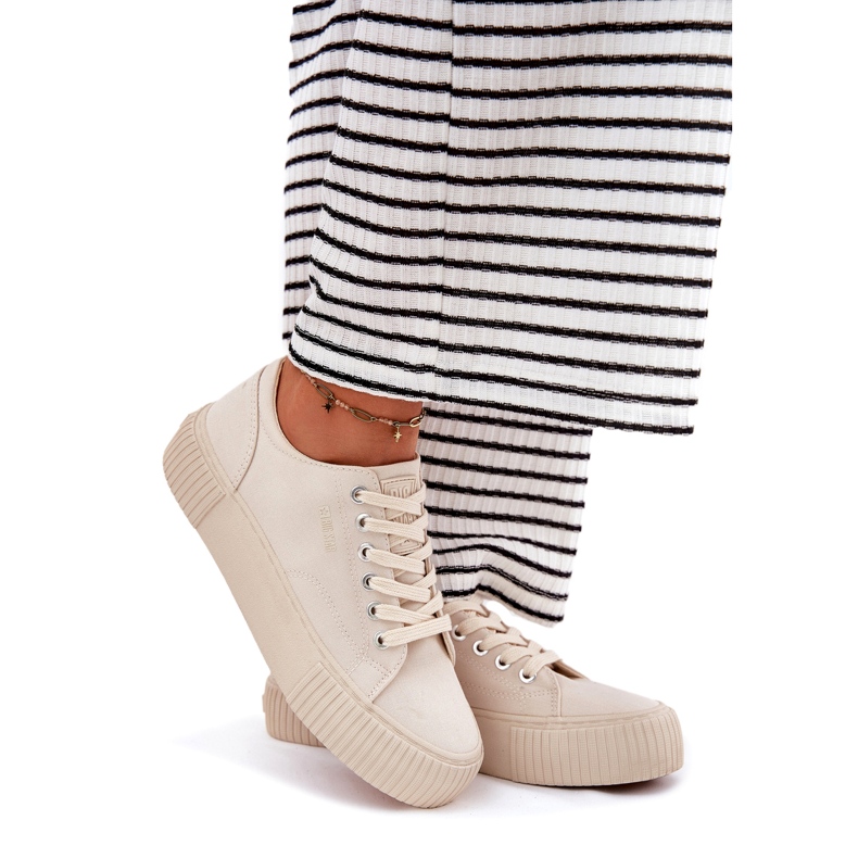 Naisten materiaalien lenkkarit Big Star RR274407 beige 3