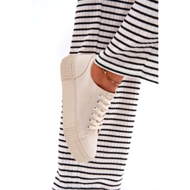 Naisten materiaalien lenkkarit Big Star RR274407 beige 5