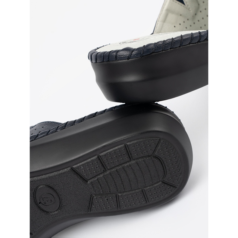 J. Star Flip flops kanssa nahkainen merivoimien sininen 1