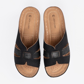Naisten musta flip -flops 2