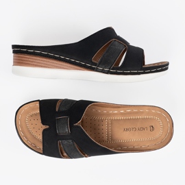 Naisten musta flip -flops 3