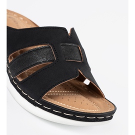 Naisten musta flip -flops 4