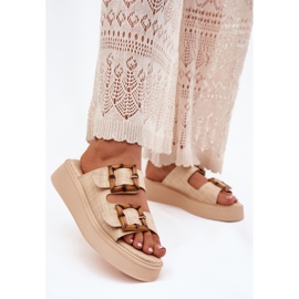 Naisten flip flops lavalla beige -soljilla 1