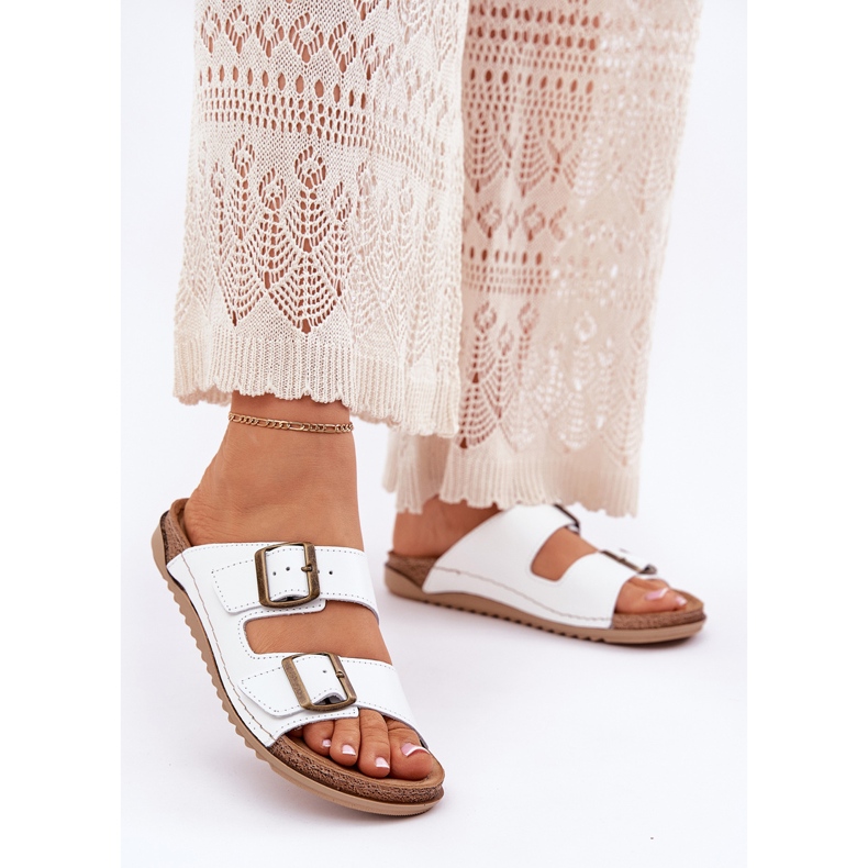 Nahkainen flops inblu AA0002KO valkoinen 2