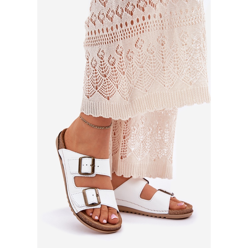 Nahkainen flops inblu AA0002KO valkoinen 1