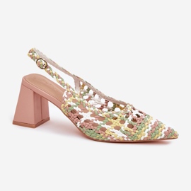 Sandaalit, joissa punos on vaaleanpunainen 2 Sandaalit, joissa punos on vaaleanpunainen 2