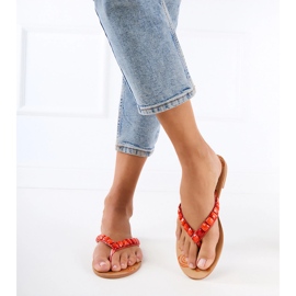 Oranssi flip -Flops Flip -Flops, koristeltu kivillä 1