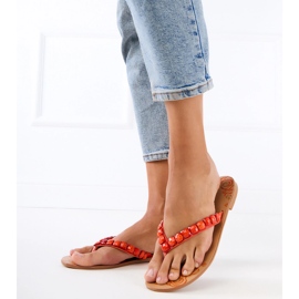 Oranssi flip -Flops Flip -Flops, koristeltu kivillä 2