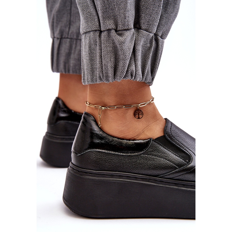 Naisten nahkaurheilukengät laiturilla musta lemar 3