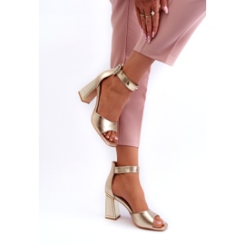 Evento Tyylikkäät naisten kultaiset korkeakorkoiset sandaalit kultainen 3