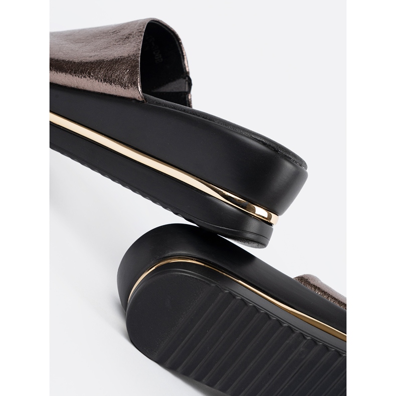 Goodin Metalliset naisten tossut alustalla ruskea 2