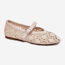 Avointyö balleriinit beige -vyöllä 4