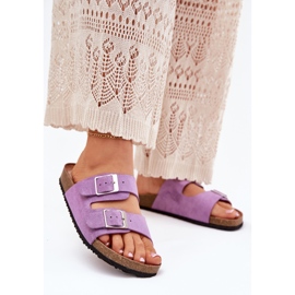 Naisten flip flops Cork -alustalla violetti soljet 2