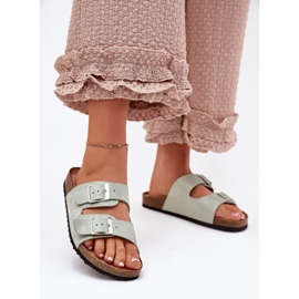 Naisten flip flops Cork -alustan minttukiinnikkeissä vihreä 2