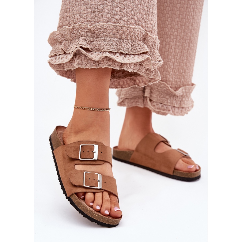 Naisten flip flops Camel Camel Cork -alustalla ruskea 2