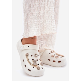 Naisten vaahto kääntölehdet valkoisilla nastoilla valkoinen 1